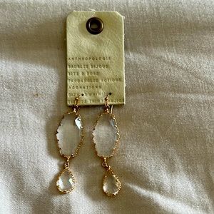 Anthropologie crystal drop earrings